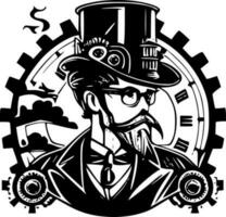 steampunk, minimalista e simples silhueta - vetor ilustração