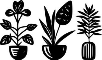 plantas, Preto e branco vetor ilustração