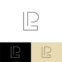 logotipo lp Prêmio minimalista alfabeto cartas iniciais monograma logotipo lp, lp inicial, lp carta vetor