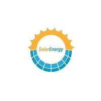 solar energia logotipo Sol tecnologia vetor poder