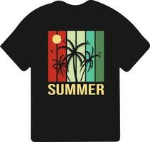 verão camiseta projeto, verão paraíso, verão de praia período de férias Camisetas, verão surfar camiseta vetor projeto, verão camiseta vetor.