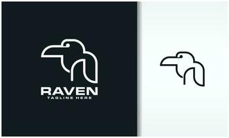 simples Raven logotipo vetor