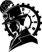 steampunk, minimalista e simples silhueta - vetor ilustração