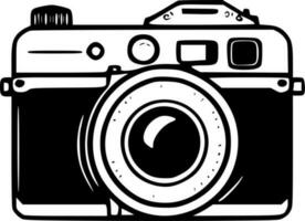 Câmera - minimalista e plano logotipo - vetor ilustração