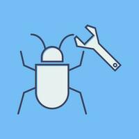 ícone de vetor de correção de bugs