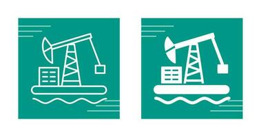 ícone de vetor de plataforma de petróleo