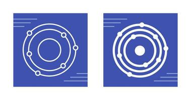 ícone de vetor de estrutura atômica