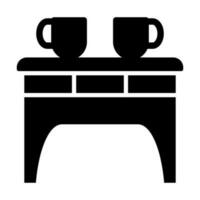 design de ícone de mesa de café vetor