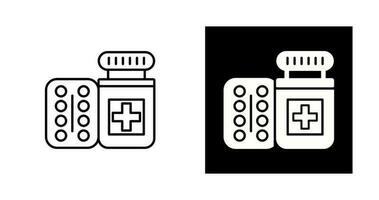 ícone de vetor de frasco de comprimidos