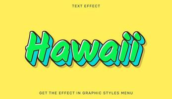vetor ilustração do Havaí texto efeito