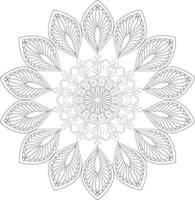 vetor desenhando para coloração livro. geométrico floral padronizar. contorno desenhando em uma branco fundo. mandala.