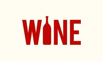 vinho tipografia texto logotipo Projeto. vinho tipográfico palavra logotipo vetor Projeto para o negócio empresa.