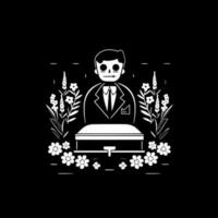 funeral, Preto e branco vetor ilustração