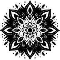 mandala, Preto e branco vetor ilustração