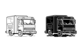 velozes Remessa Entrega caminhão plano vetor ícone, rápido Entrega caminhão ícone. velozes transporte, simples caminhão silhueta, Entrega ícone
