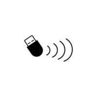 USB Wi-fi modem ou adaptador vetor ícone ilustração