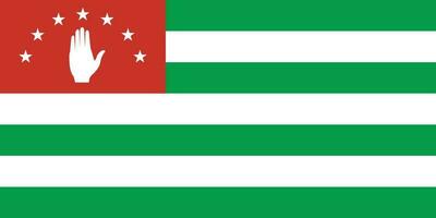 bandeira do a república do abkhazia ou abaza país bandeira vetor cor