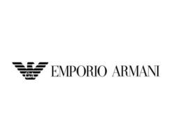 empório Armani logotipo marca símbolo Preto Projeto roupas moda vetor ilustração