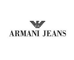 Armani jeans marca roupas símbolo logotipo Preto Projeto moda vetor ilustração