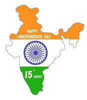 Índia independência dia celebração fundo com ashoka roda e nacional bandeira -15 agosto. vetor