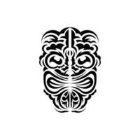 a face do uma viking ou orc. tradicional totem símbolo. maori estilo. vetor ilustração isolado em branco fundo.