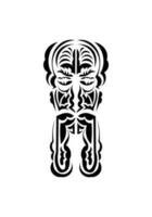 mascarar dentro tradicional tribal estilo. Preto tatuagem padrões. plano estilo. vetcor. vetor