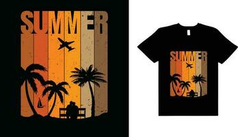 design de camiseta de verão vetor