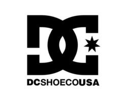 dc sapatos EUA marca roupas logotipo símbolo Preto Projeto luxo moda vetor ilustração