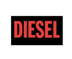 diesel logotipo marca símbolo nome Preto e vermelho Projeto luxo roupas moda vetor ilustração