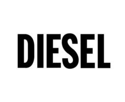 diesel marca logotipo símbolo nome Preto Projeto luxo roupas moda vetor ilustração