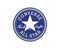 conversar todos Estrela logotipo marca sapatos azul símbolo Projeto vetor ilustração