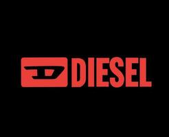 diesel logotipo marca símbolo vermelho Projeto luxo roupas moda vetor ilustração com Preto fundo