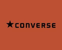 conversar marca sapatos logotipo com nome Preto símbolo Projeto vetor ilustração com laranja fundo