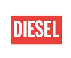 diesel logotipo marca símbolo nome vermelho Projeto luxo roupas moda vetor ilustração