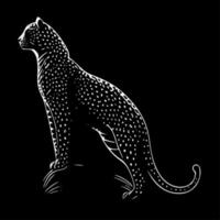 leopardo - minimalista e plano logotipo - vetor ilustração