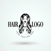 cabelo logotipo Projeto vetor