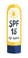 protetor solar lábio bálsamo com spf 15 vetor ilustração