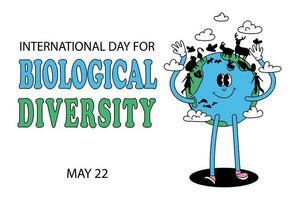 dia internacional da ilustração vetorial da diversidade biológica vetor
