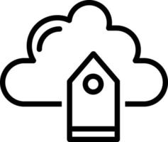 ícone de linha para nuvem de tag vetor
