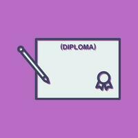 ícone de vetor de diploma