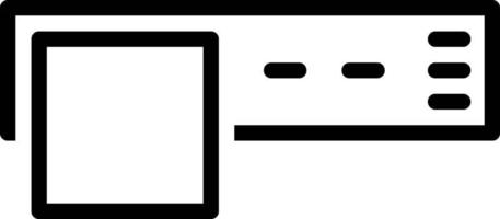 ícone de linha para cabeçalhos empilhados vetor