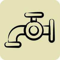 ícone água. relacionado para lavanderia símbolo. mão desenhado estilo. simples Projeto editável. simples ilustração vetor