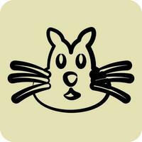 ícone Esquilo. relacionado para animal cabeça símbolo. mão desenhado estilo. simples Projeto editável vetor