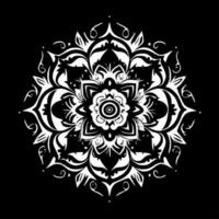 mandala, Preto e branco vetor ilustração