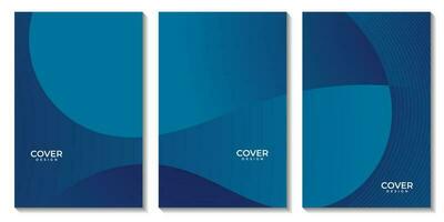 conjunto do cobre abstrato Sombrio azul colorida gradiente fundo vetor ilustração