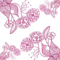 Fundo floral de casamento abstrato doodle vetor