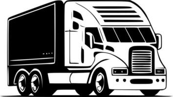 caminhão - minimalista e plano logotipo - vetor ilustração