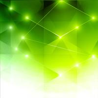 Fundo poligonal brilhante verde colorido abstrato vetor