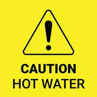 Cuidado quente água Comida segurança perigo placa ícone vetor