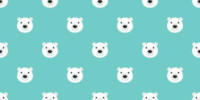 Urso desatado padronizar vetor polar Urso panda Urso de pelúcia isolado telha papel de parede repetir fundo desenho animado